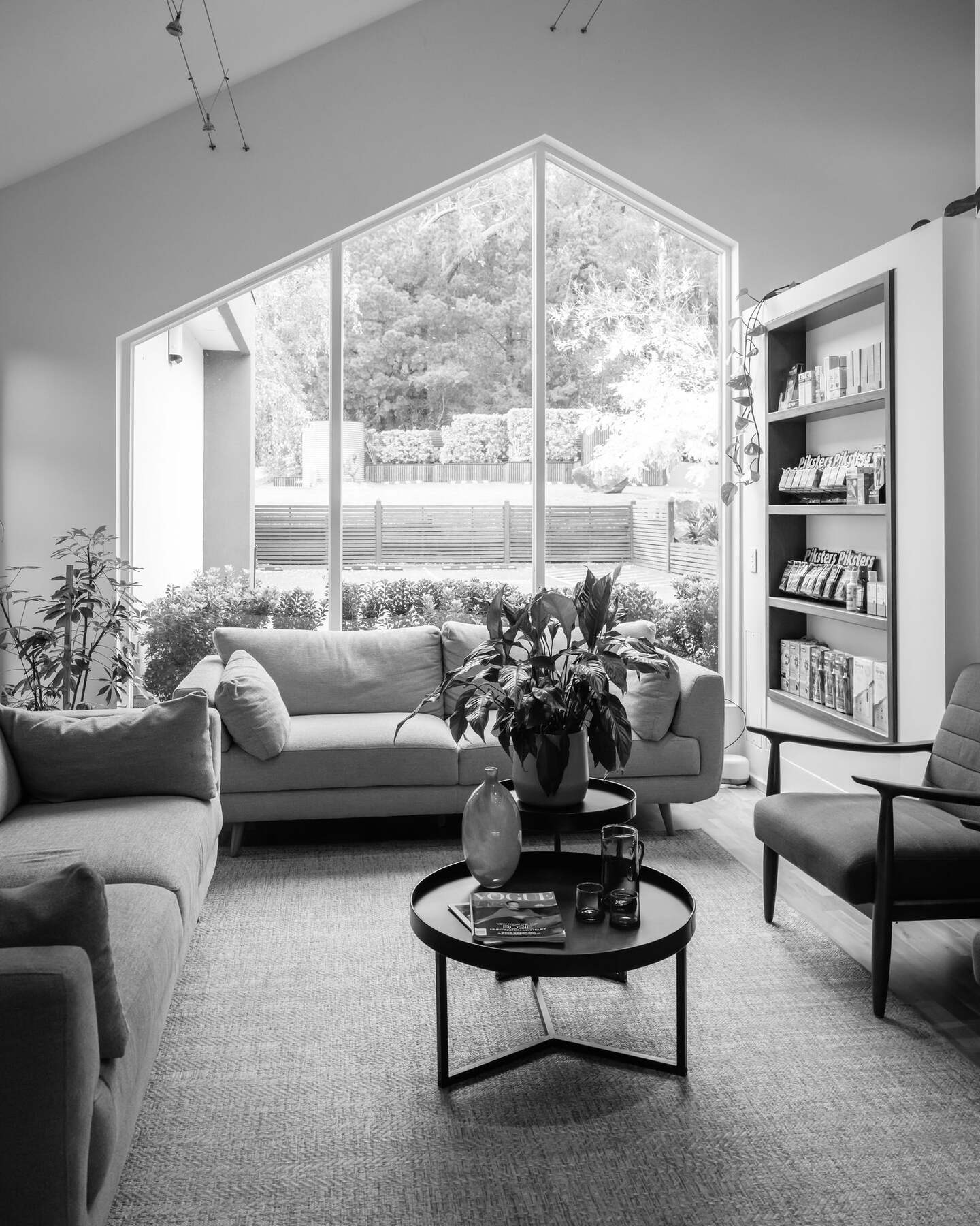 The light-filled waiting room at Red Hill Dental Practice