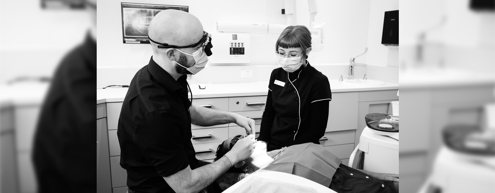 Dr. Chris Wooldridge treating a patient